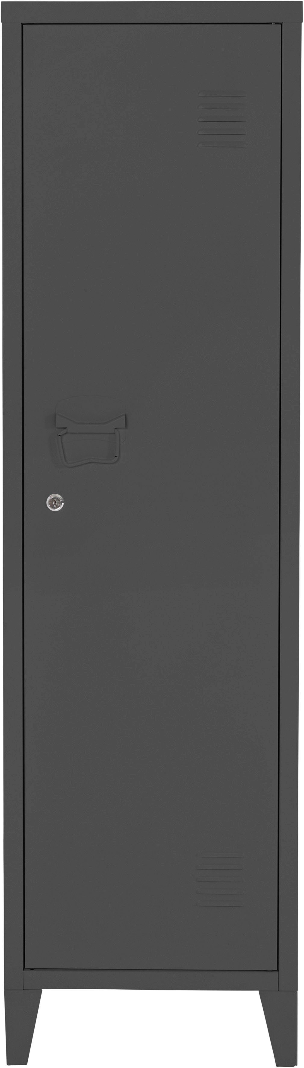 andas Midischrank Jensjorg Midischrank aus Metall, 2 x Einlegeböden hinter der Tür, Höhe 137 cm