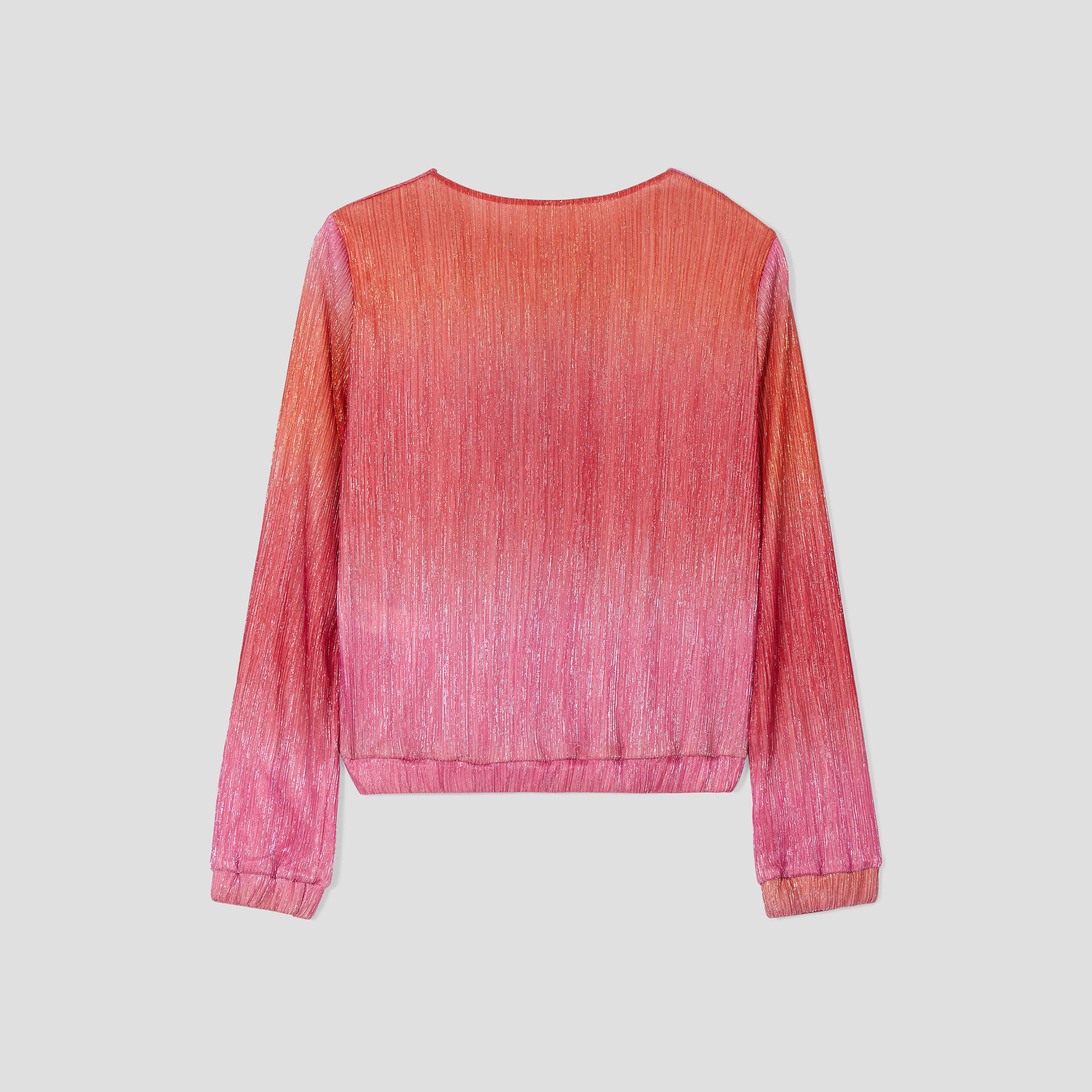 Veste teddy fils métallisés rose femme | Cache Cache