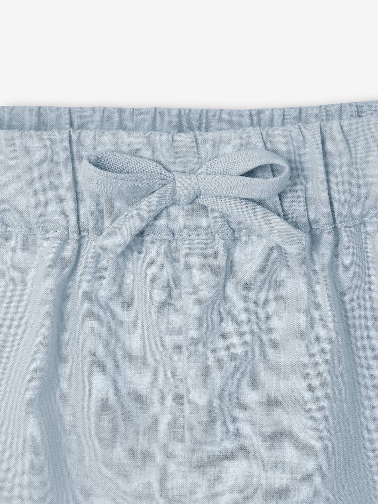 Vertbaudet Mädchen Baby-Set: Blusentop & Shorts - eisblau