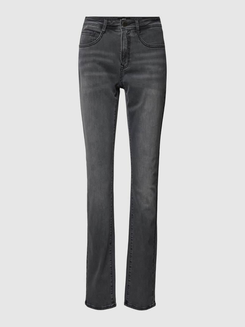 Slim Fit Jeans mit 5-Pocket-Design Modell 'MARY' in schwarz
