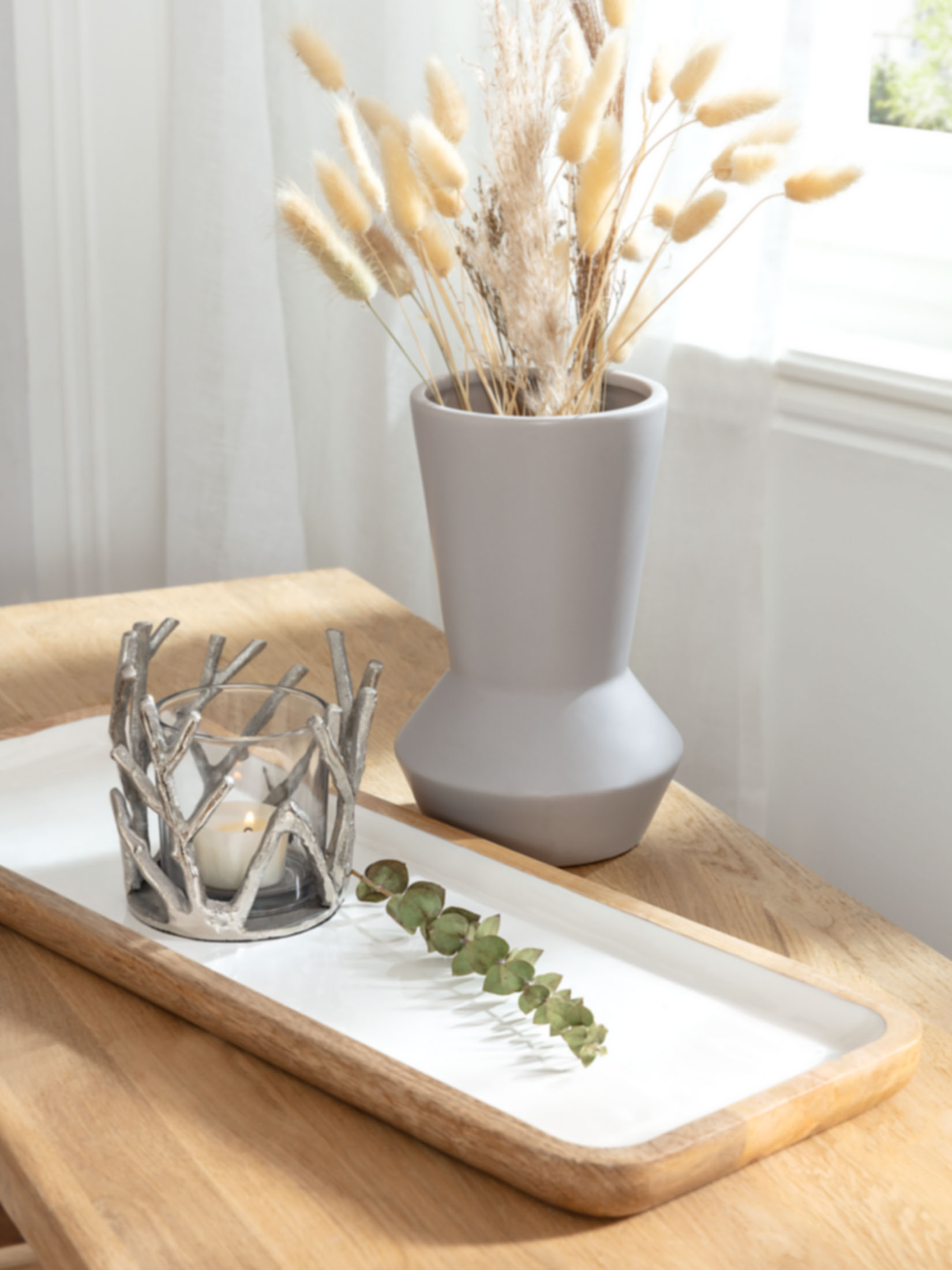 Keats Tablett, Natural/White
