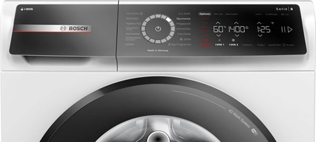 BOSCH Waschmaschine Serie 8 WGB244A40, 9 kg, 1400 U/min, i-DOS dosiert exakt die benötigte Wasser- und Waschmittelmenge