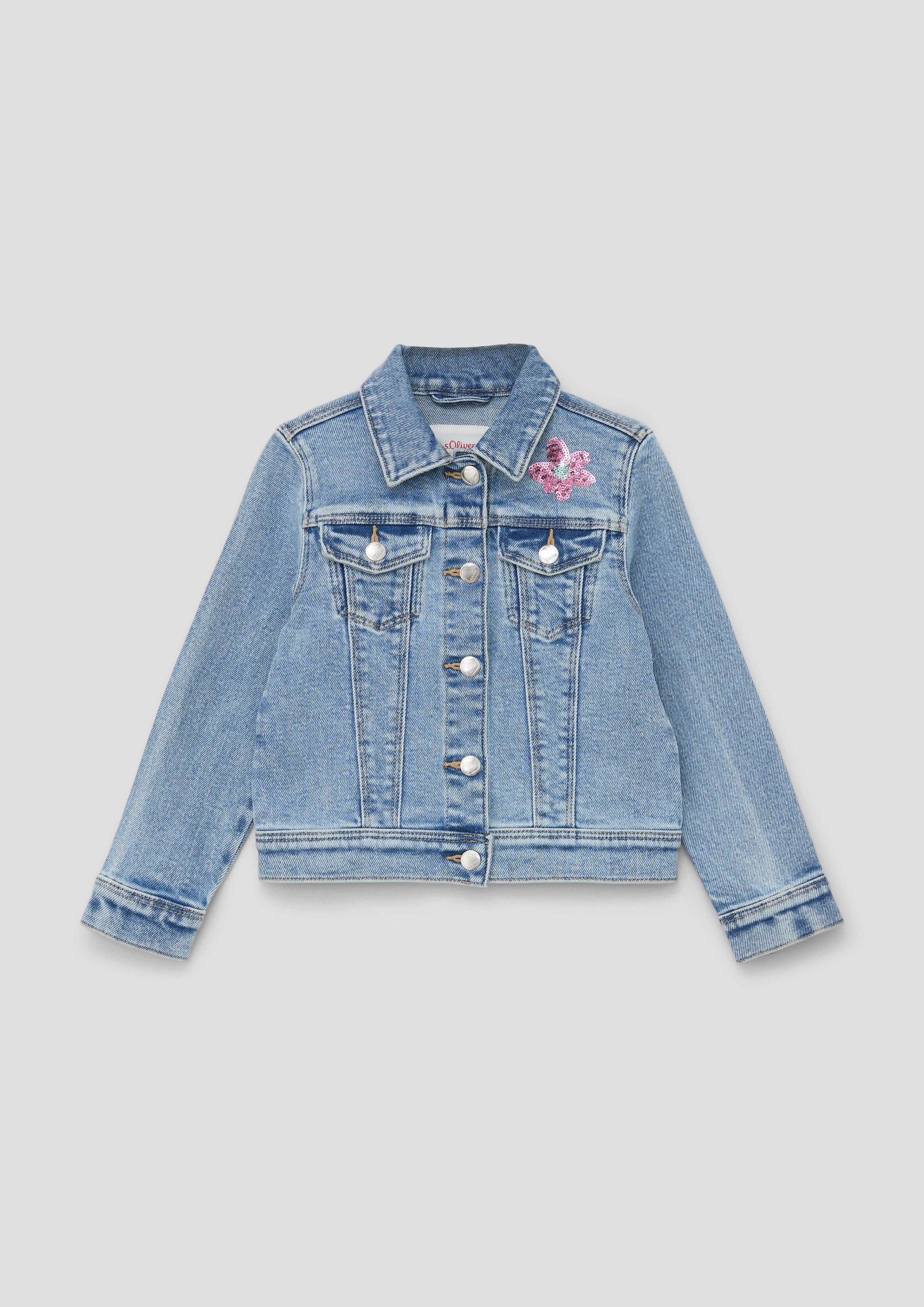 Jeansjacke mit Stickerei   2140074-53Z2