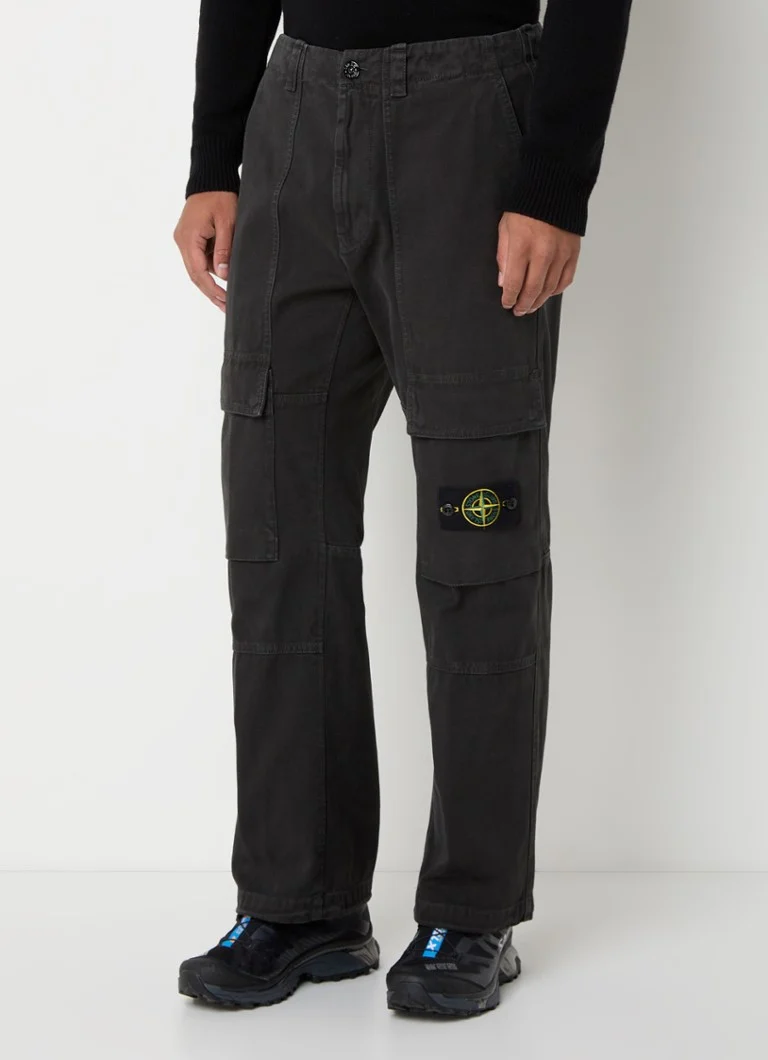 Pantaloni cargo cu croi larg Stone Island 30601 și logo