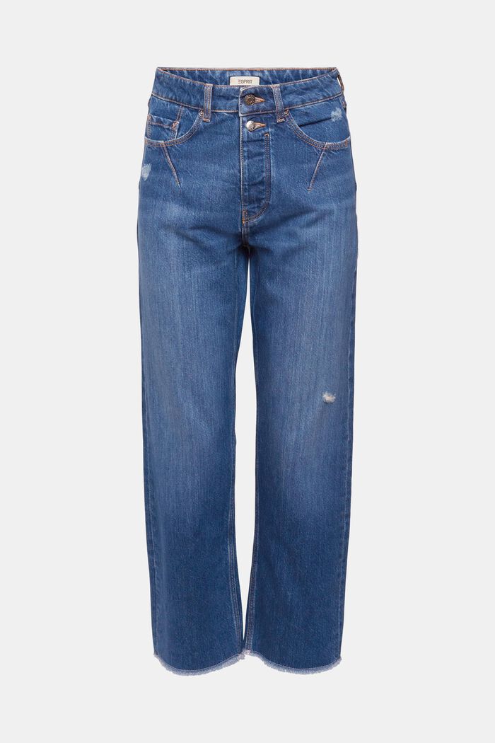 Jeans mit gerader Passform und hohem Bund