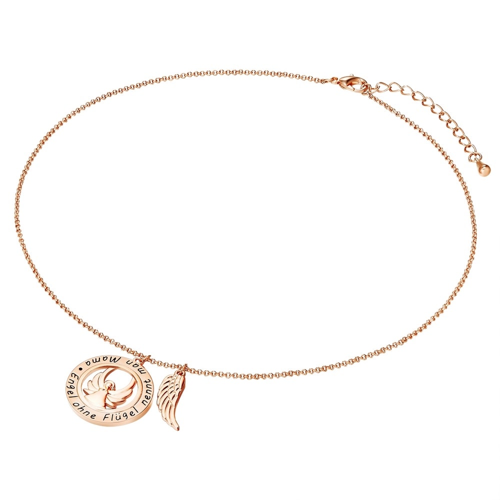 Rafaela Donata Collier tendance Ange/aile Laiton en Or rose collier