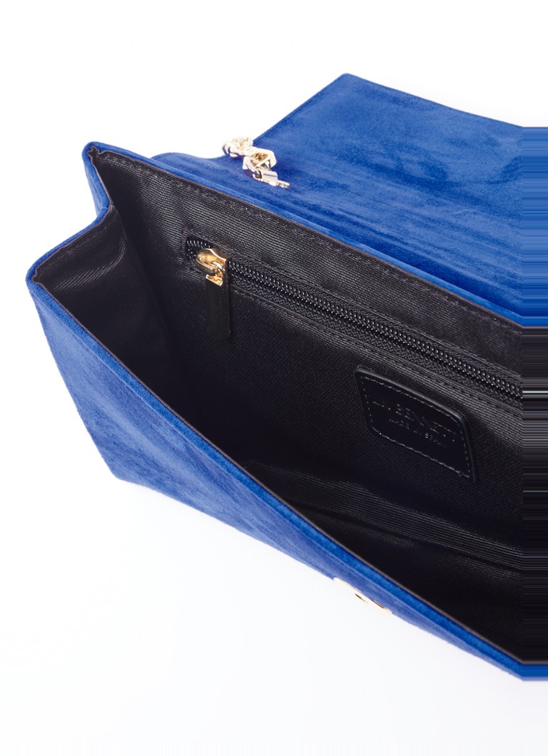 LKBennett Layla velúr clutch levehető vállpánttal