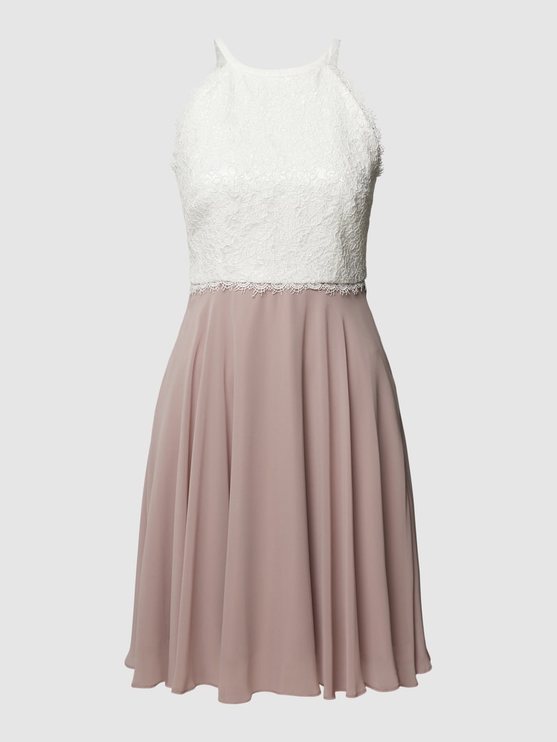 Cocktailkleid in Two-Tone-Machart in mauve