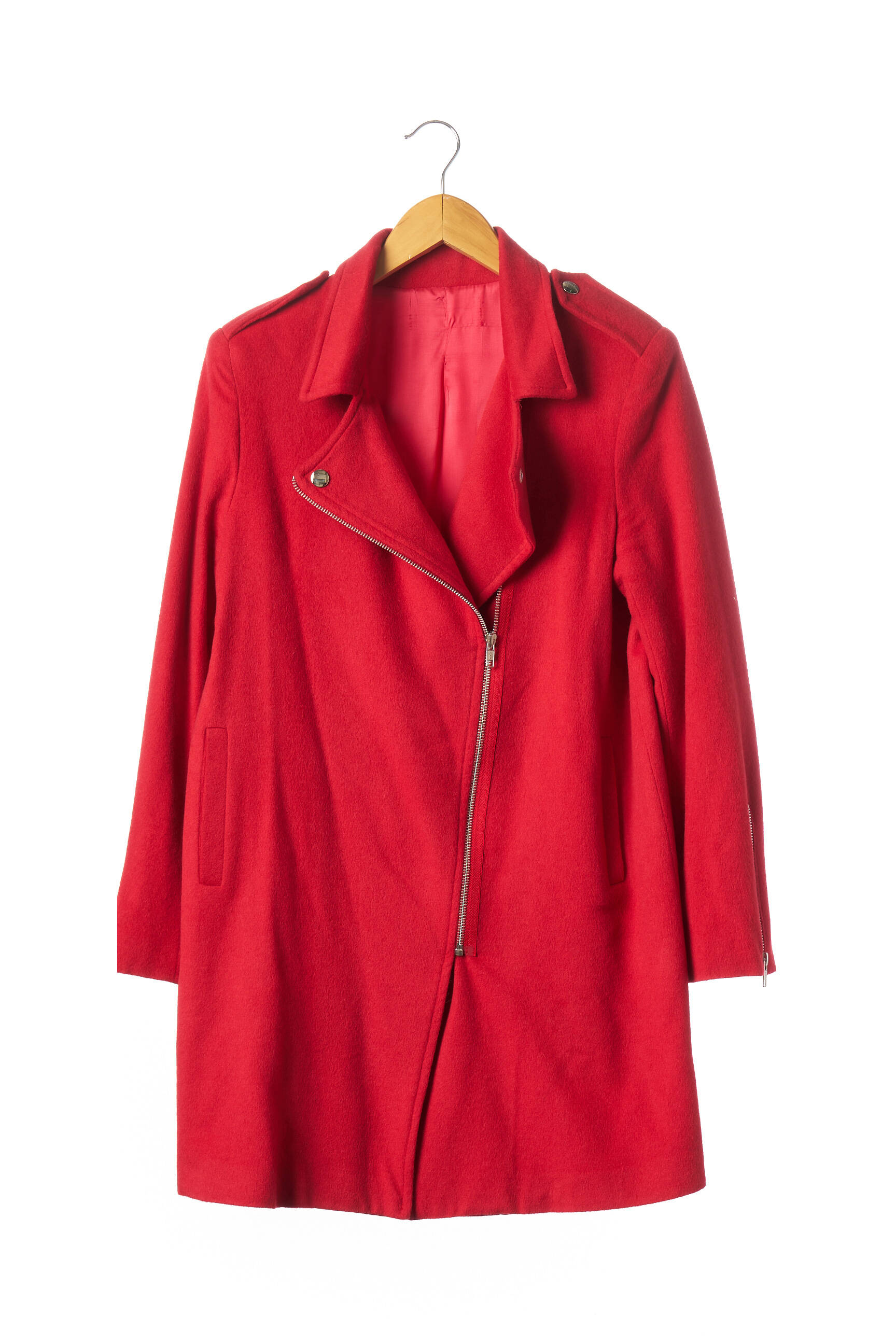 Sans Marque Manteaux Longs Femme couleur rouge