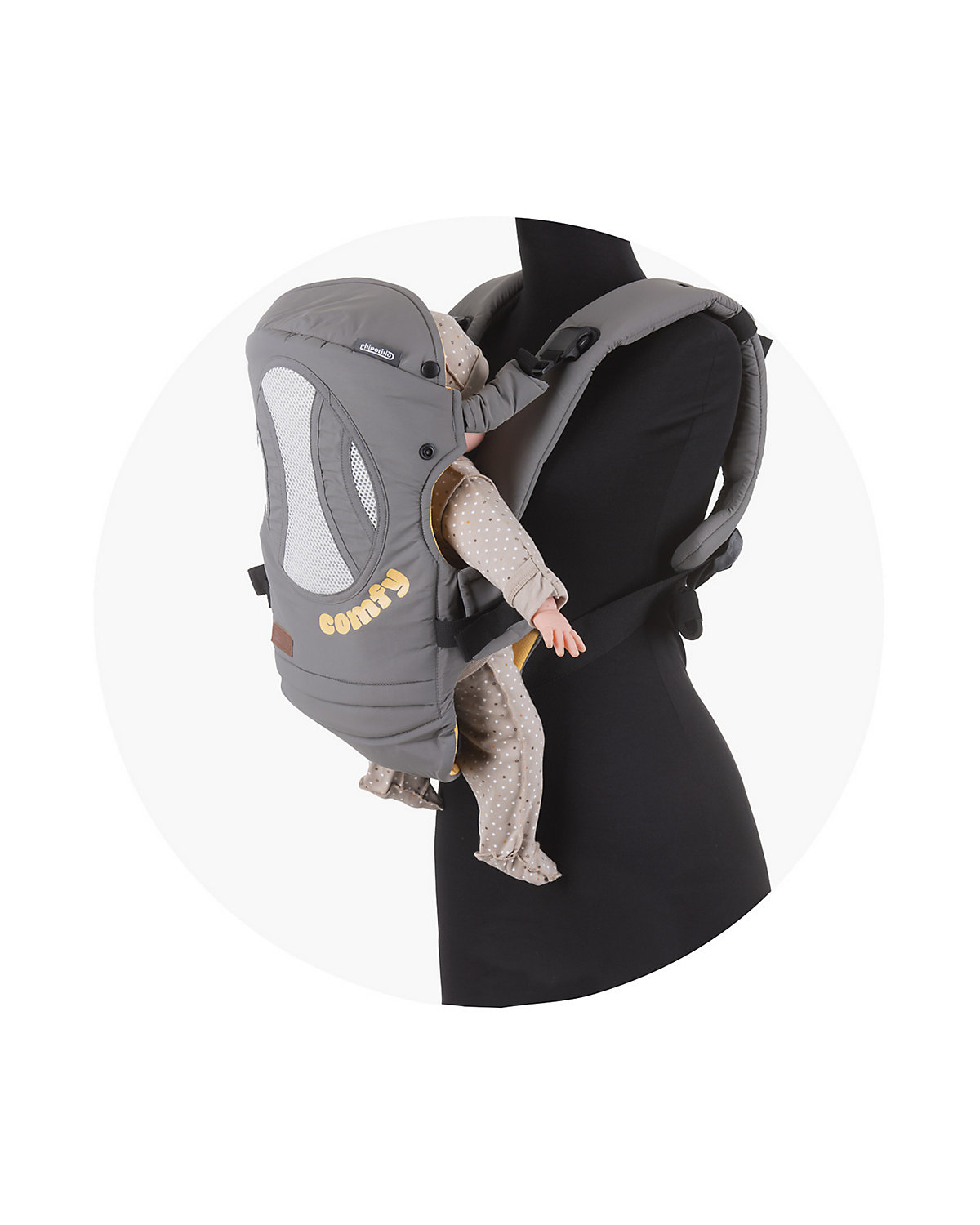 Babytrage Comfy 3 in 1 Bauch- und Rückentrage 4 Positionen bis 9 kg ab Geburt Babytragen