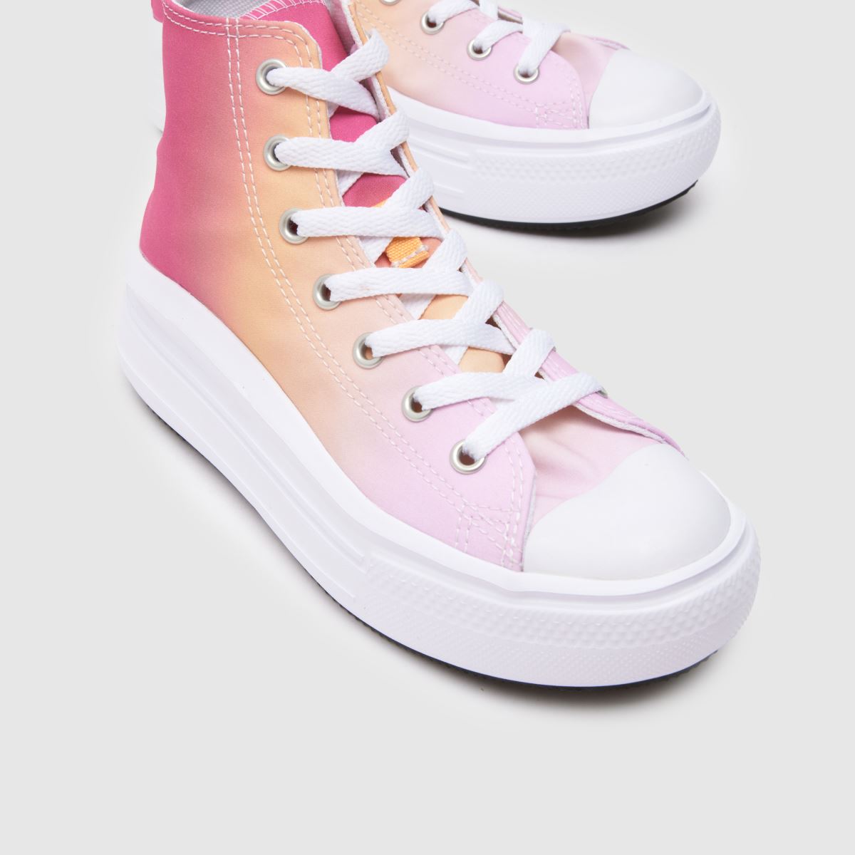 Converse multifärgade All Star Move Hi Ombre-sneakers för flickor