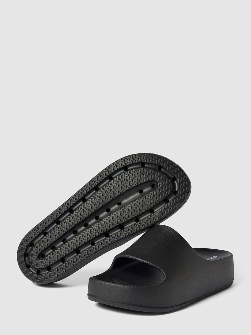 Slides mit breitem Riemen Modell 'ASTRO' in schwarz