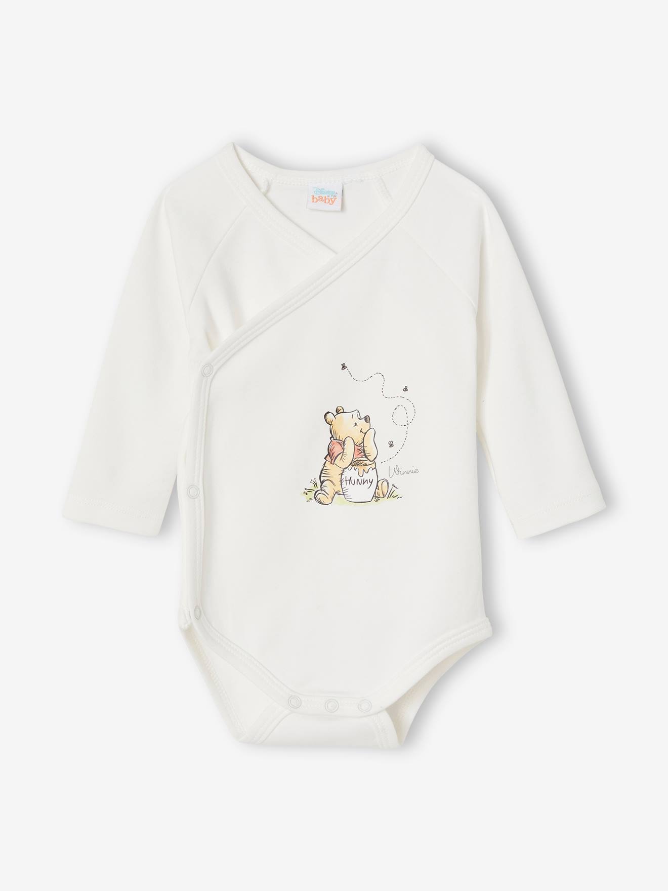 Ensemble bébé garçon dors-bien + body + bonnet DS® Winnie l'Ourson ecru