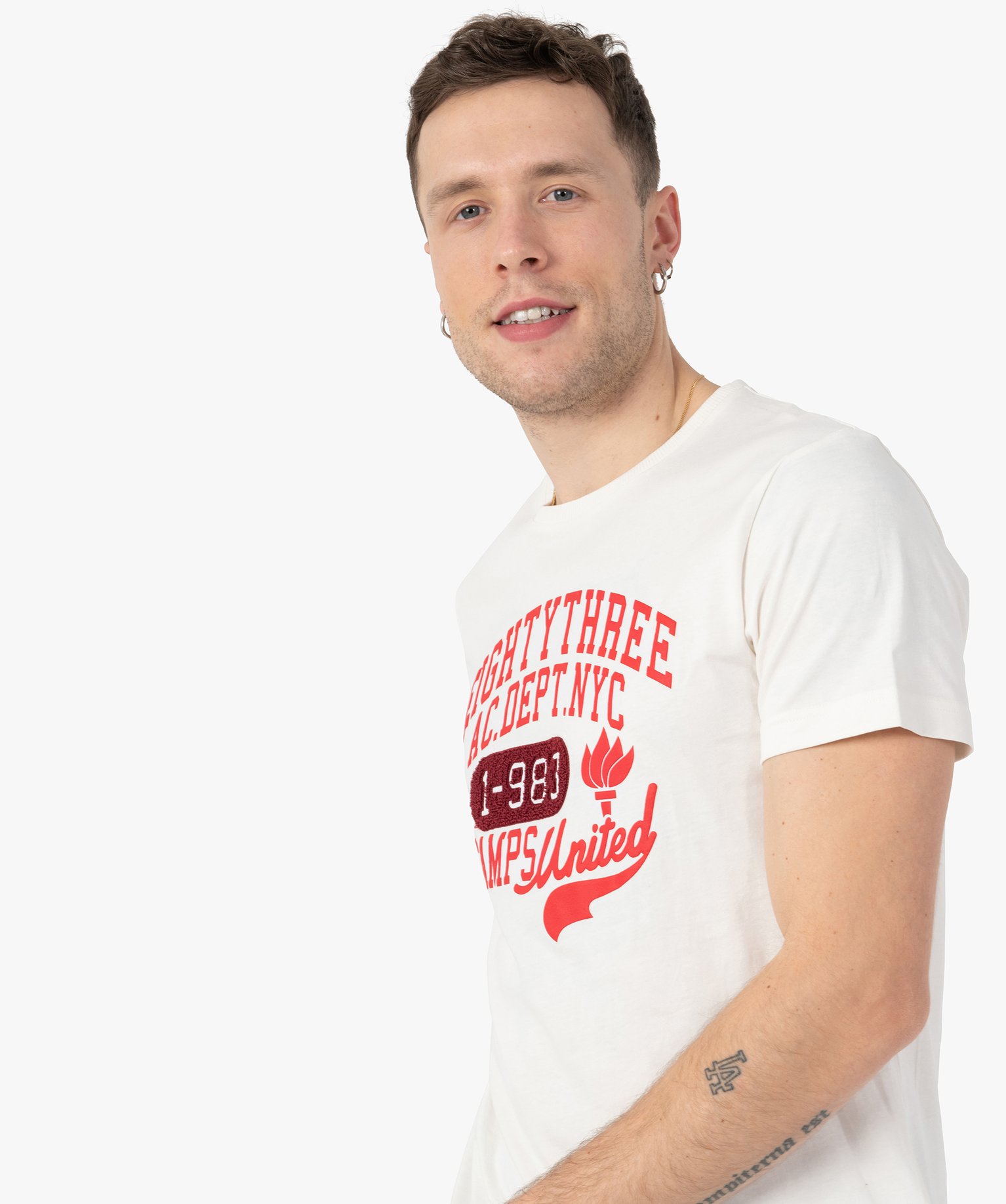 Tee-shirt homme avec motif en maille bouclette – Camps Un... bleu | GEMO