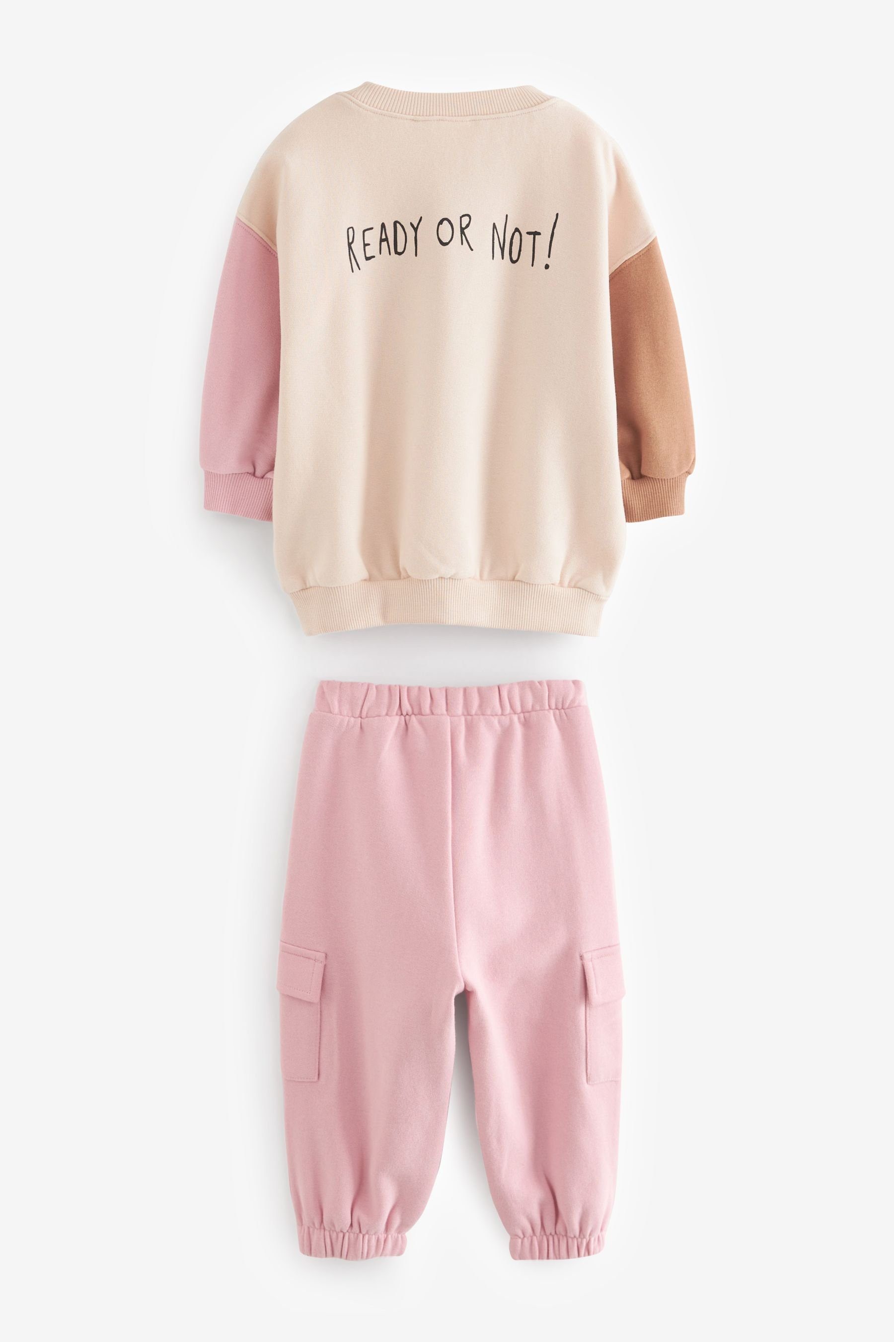 Next Sweatanzug Rundhalssweatshirt und Cargo-Jogginghose (2-tlg)