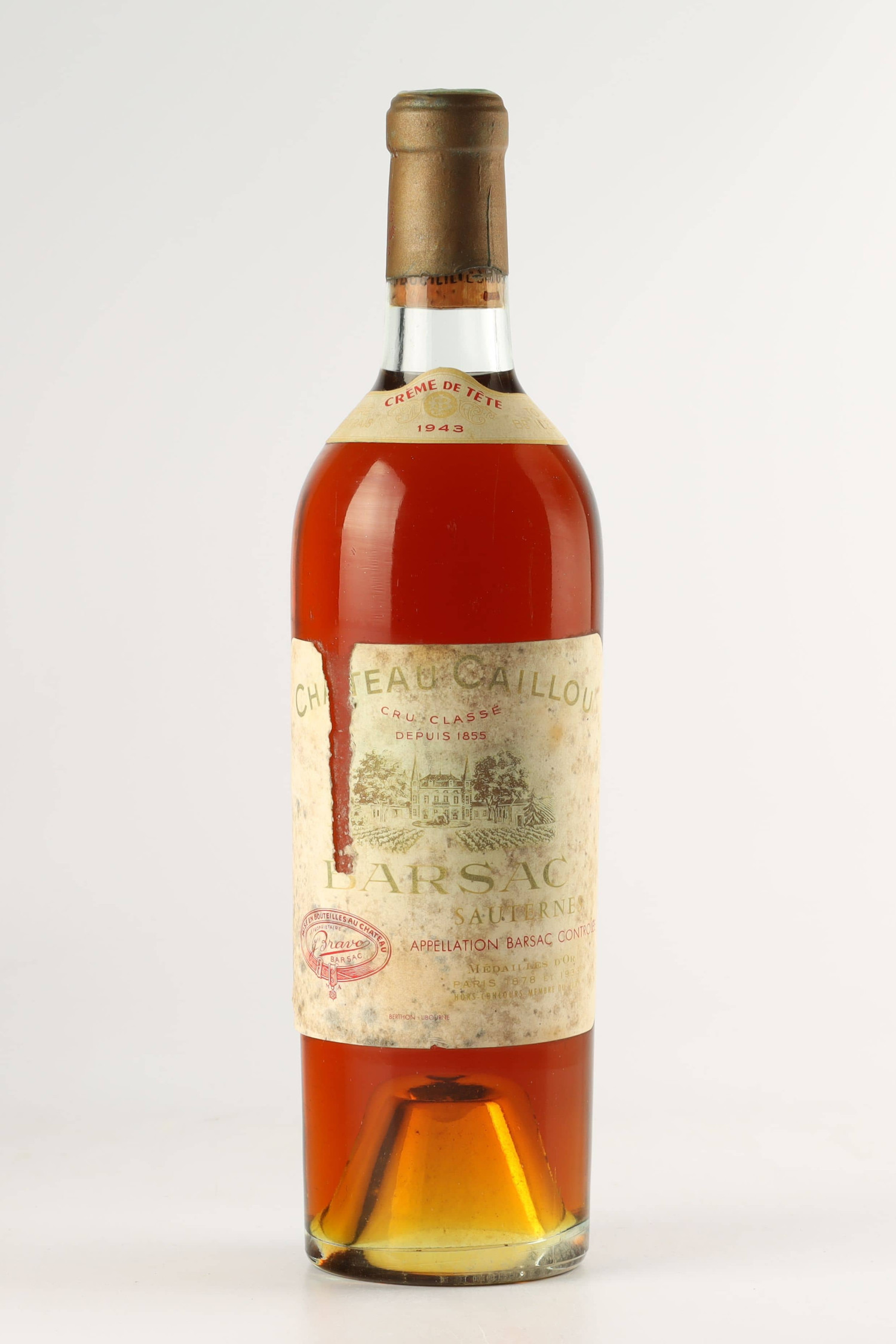 Château Caillou Crème De Tête 1943, Sauternes