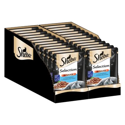 96 x 85 g Sheba Varietäten Frischebeutel zum günstigen Sparpreis!