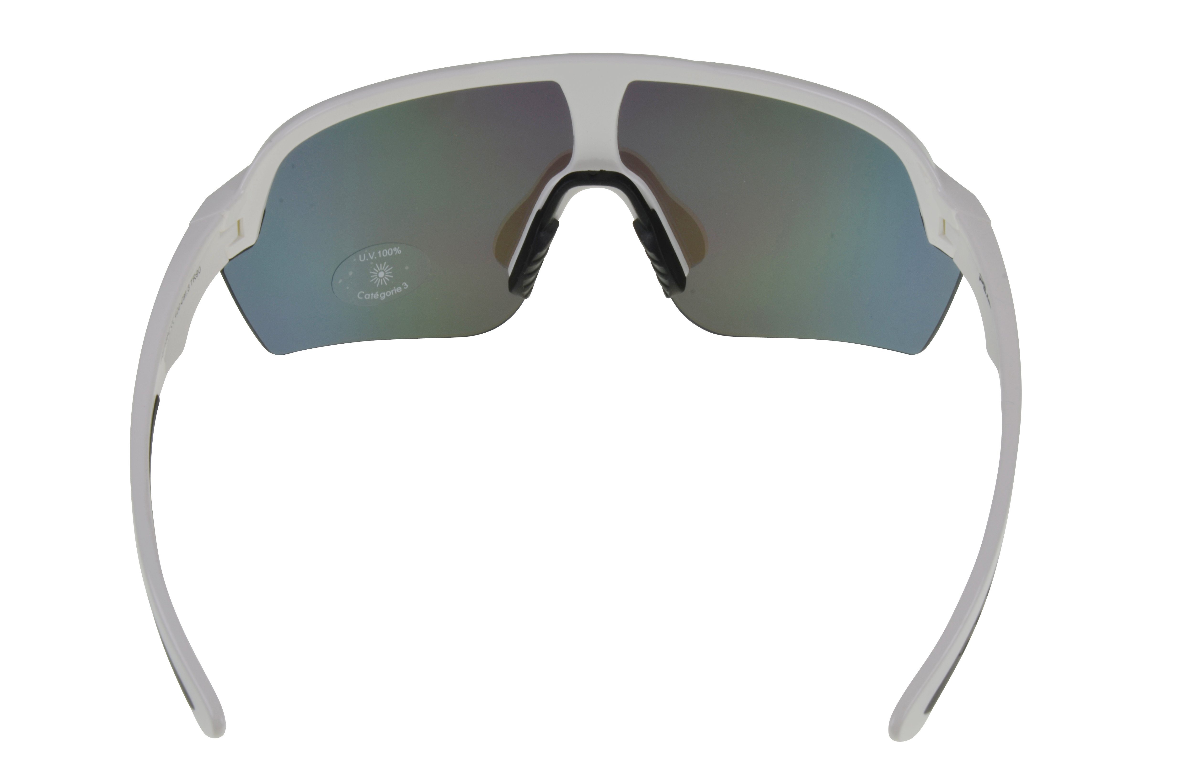 Gamswild Sportbrille WS7138 Sonnenbrille Fahrradbrille Skibrille Damen Herren Unisex, extra große Scheibe, pink, weiß, blau, schwarz, mintgrün