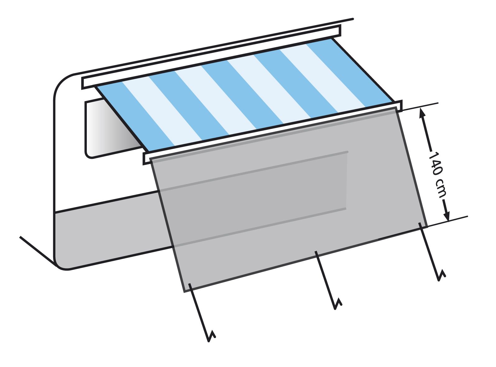Eurotrail Sunblocker 350cm Sonnenschutz