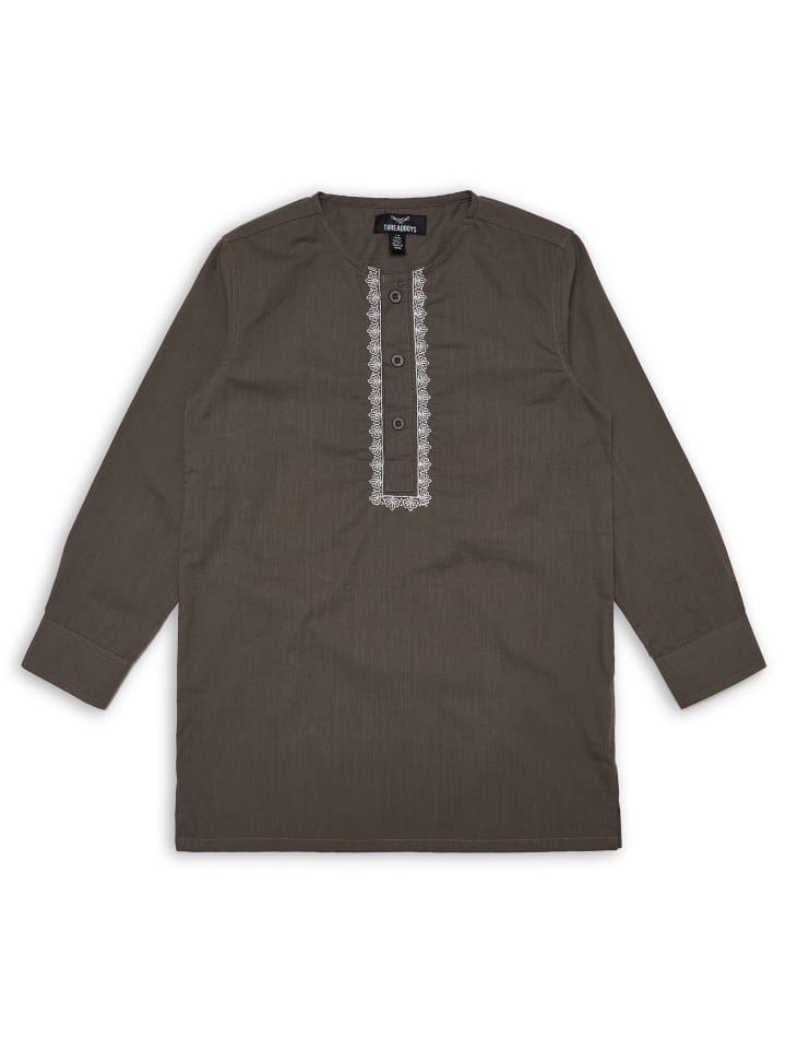 Threadboys Langarmhemd TBB Woven Eid Walsh in Grey günstig kaufen