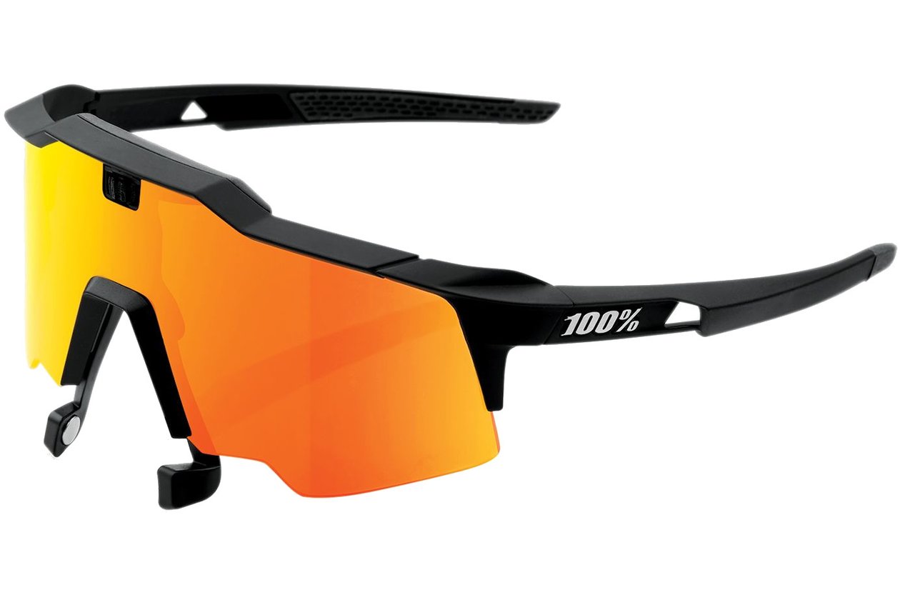 100 Percent Speedcraft Air soft tact black /  Red Multilayer Mirror Lens
