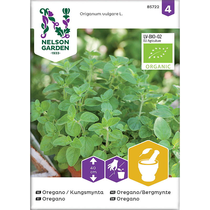 Nelson garden Frø Oregano Bergmynte, organic