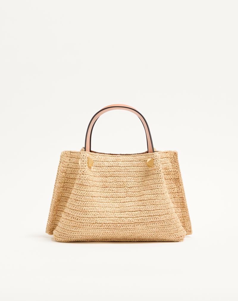 Valentino Garavani Lille Raffia indkøbstaske