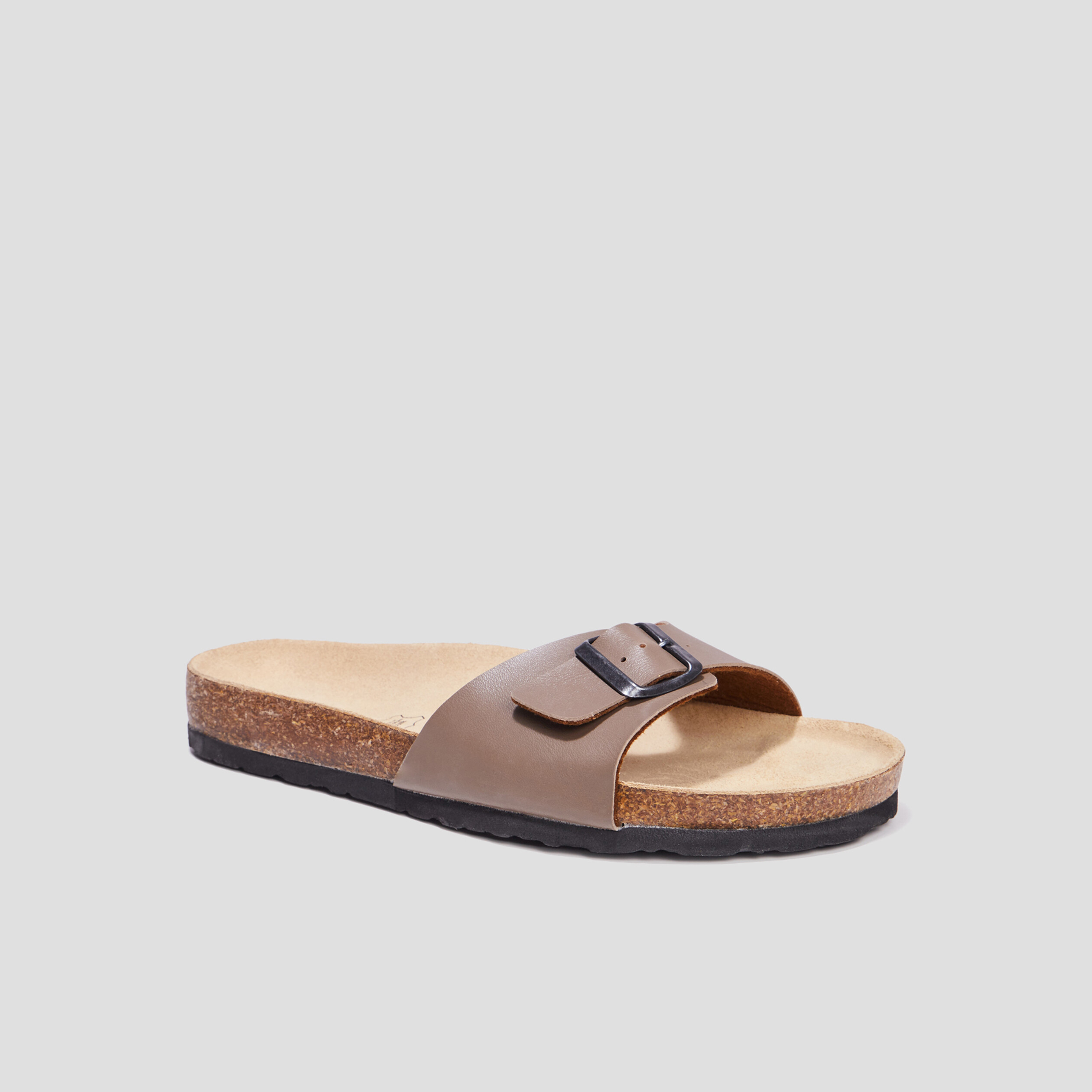 Mules avec boucles Goalitor taupe homme | La Halle