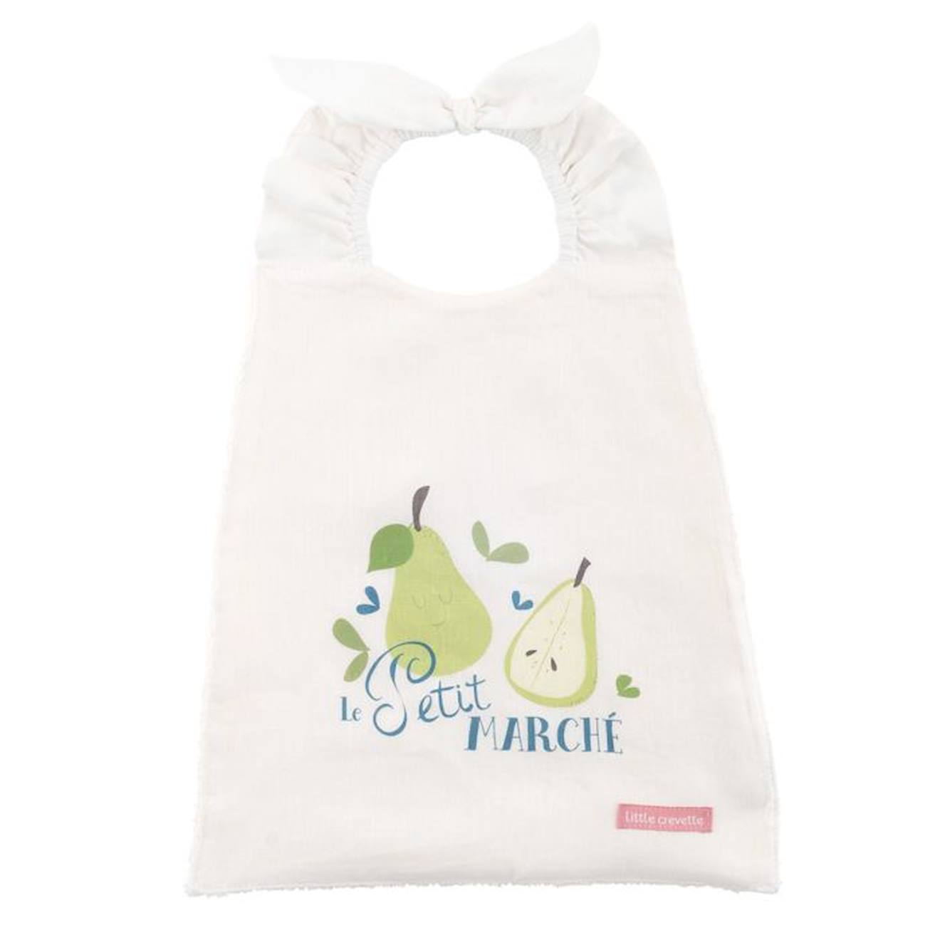 Coffret cadeau bavoir élastiqué Pique-Nique beige