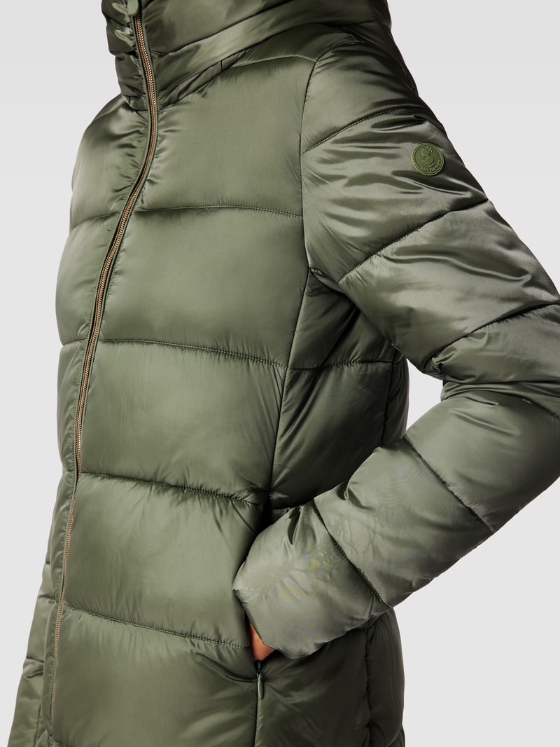 Jacke mit Label-Patch Modell 'Lysa' in grün