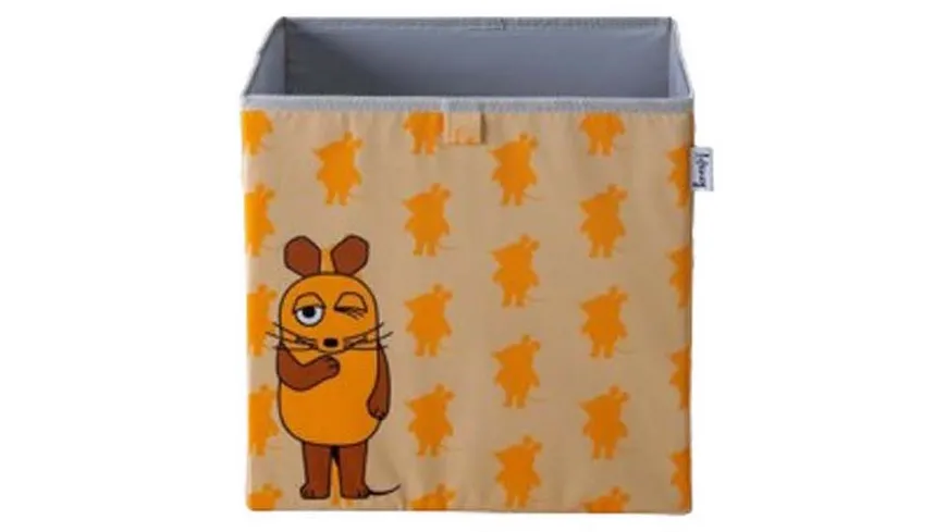 Lifeney Aufbewahrungsbox Die Maus 30x30x30cm braun, orange
