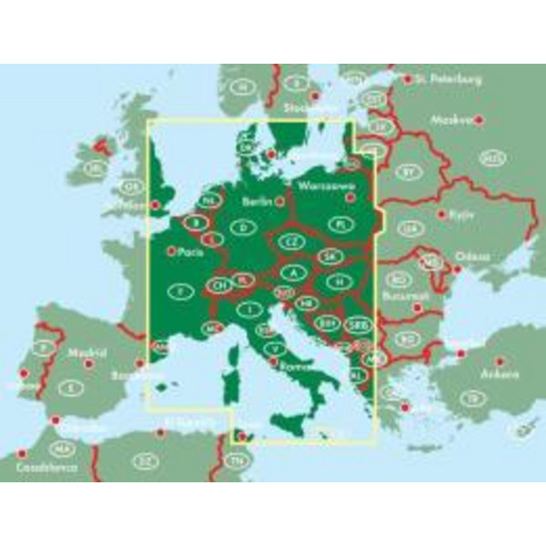 Zentraleuropa 1 : 2 000 000. Autokarte - Straßenkarte