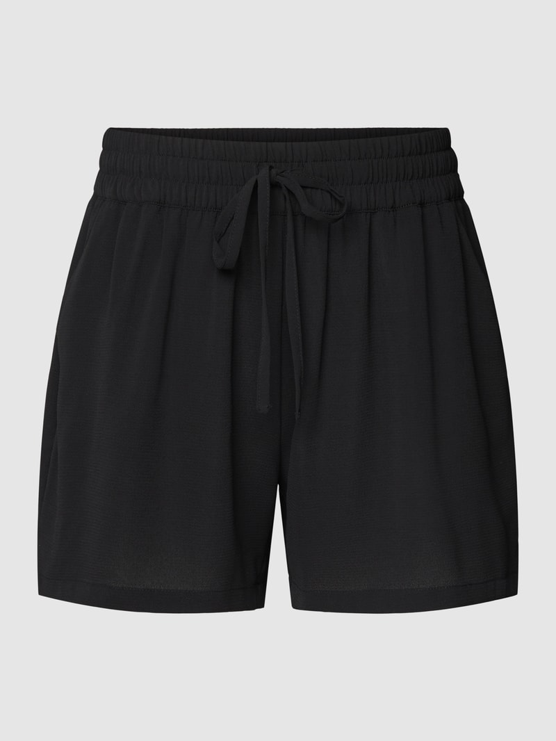 PLUS SIZE Shorts mit elastischem Bund in schwarz