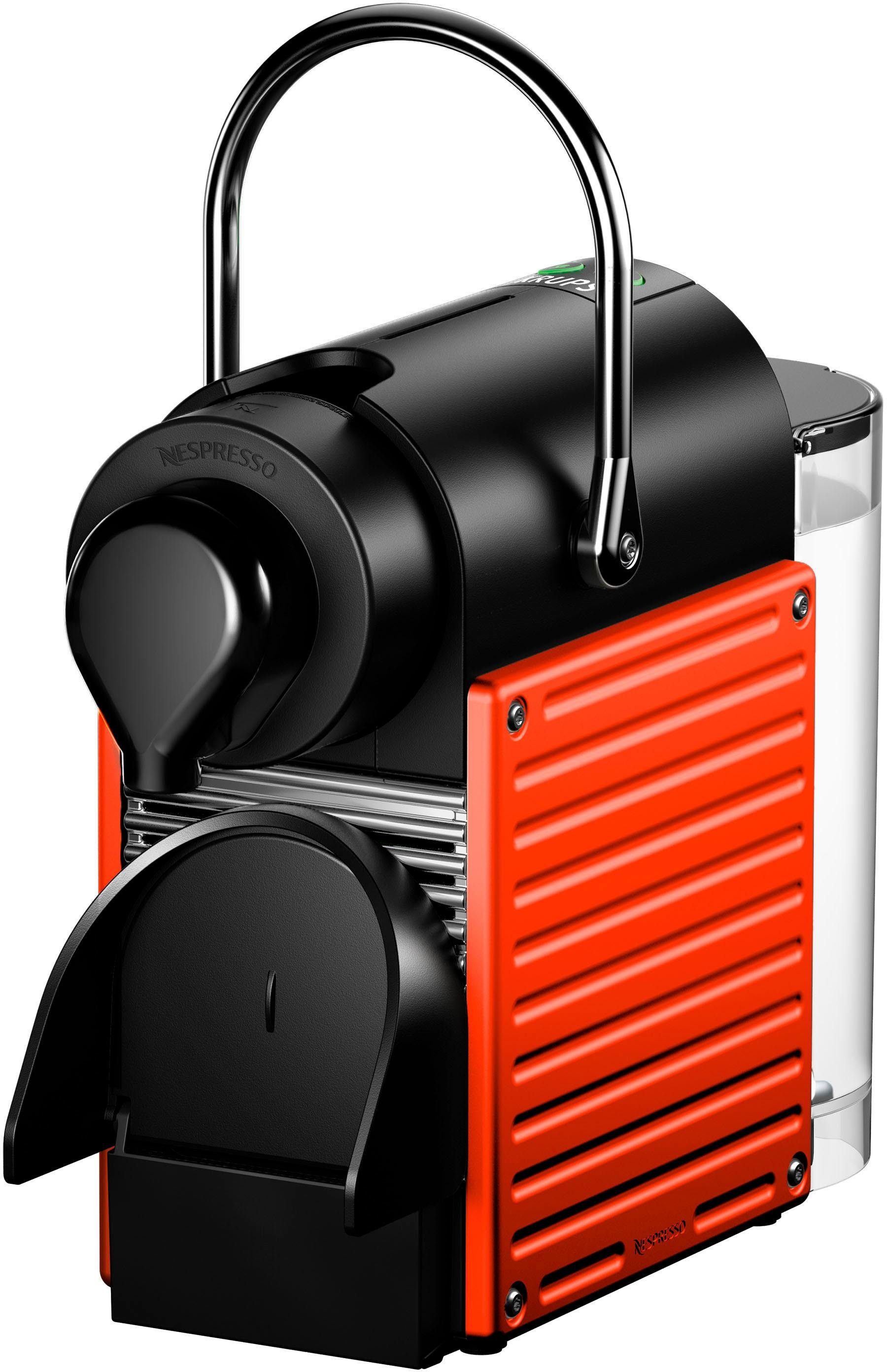 Nespresso Kapselmaschine Pixie XN3045 von Krups, Red, inkl. Willkommenspaket mit 14 Kapseln