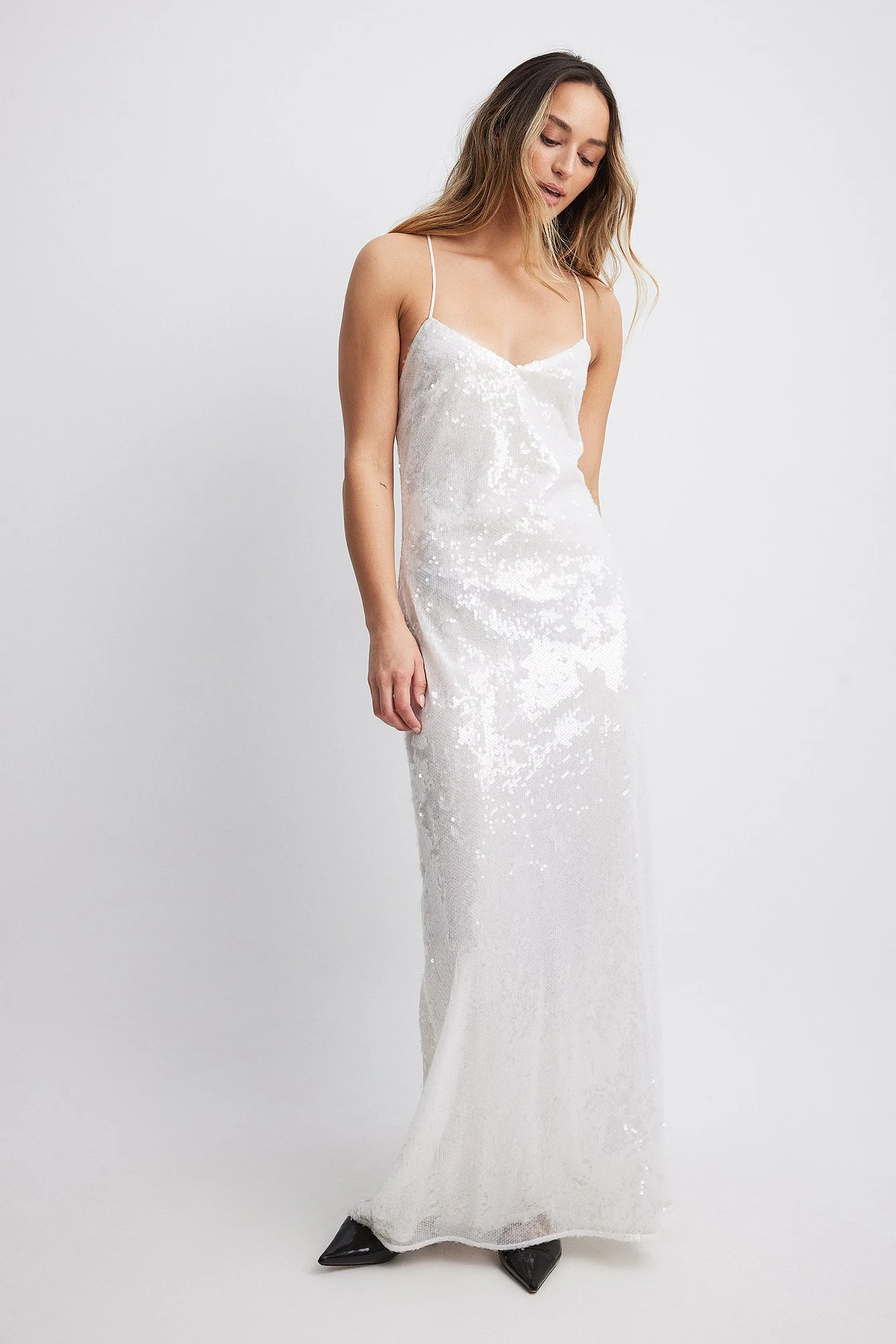 Transparentes Paillettenkleid