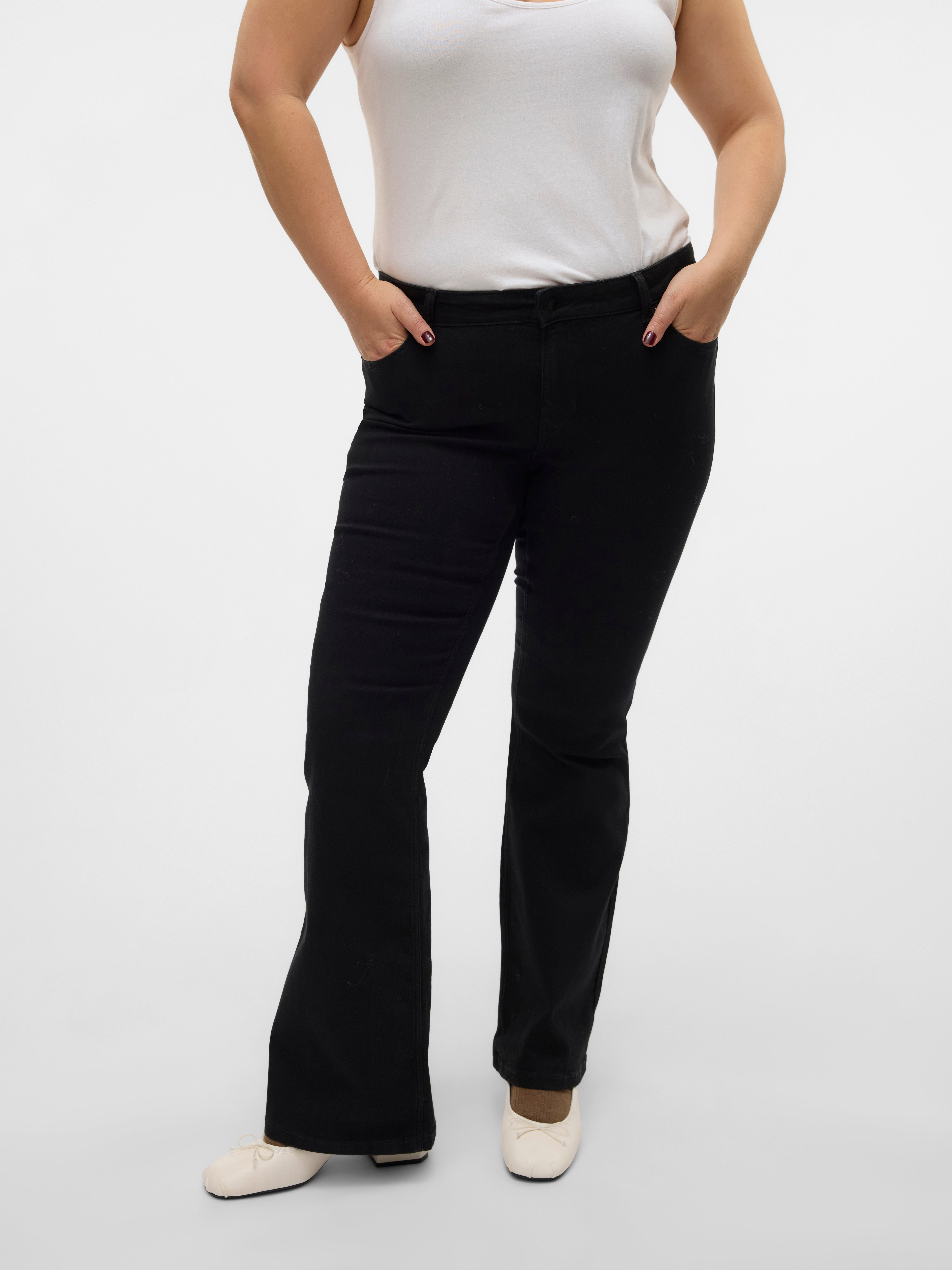 VMSIGI Niedrige Taille Ausgestellt Jeans
