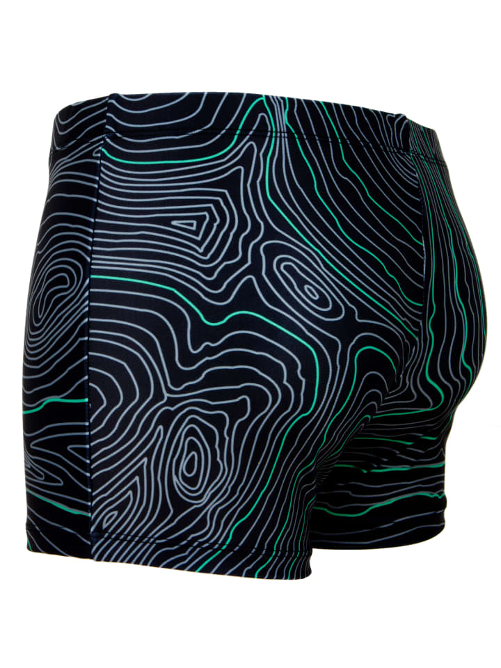 GUGGEN MOUNTAIN Badehose Linien in Grün günstig kaufen