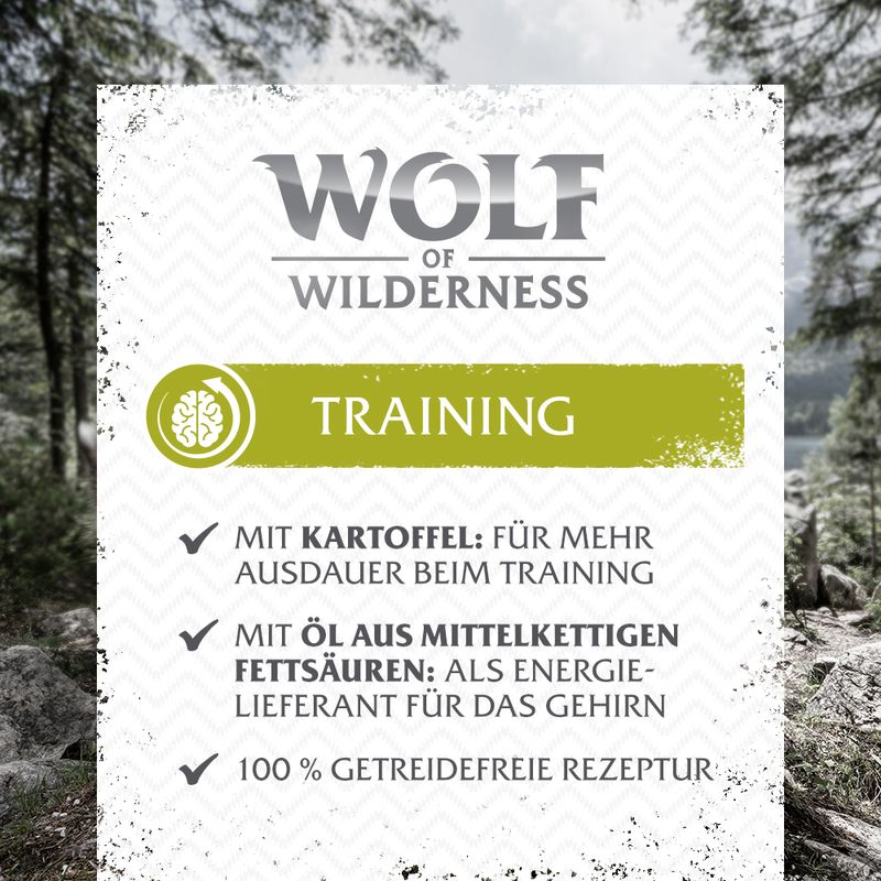 Wolf of Wilderness Training “Explore the Green Fields' Huhn & Lamm