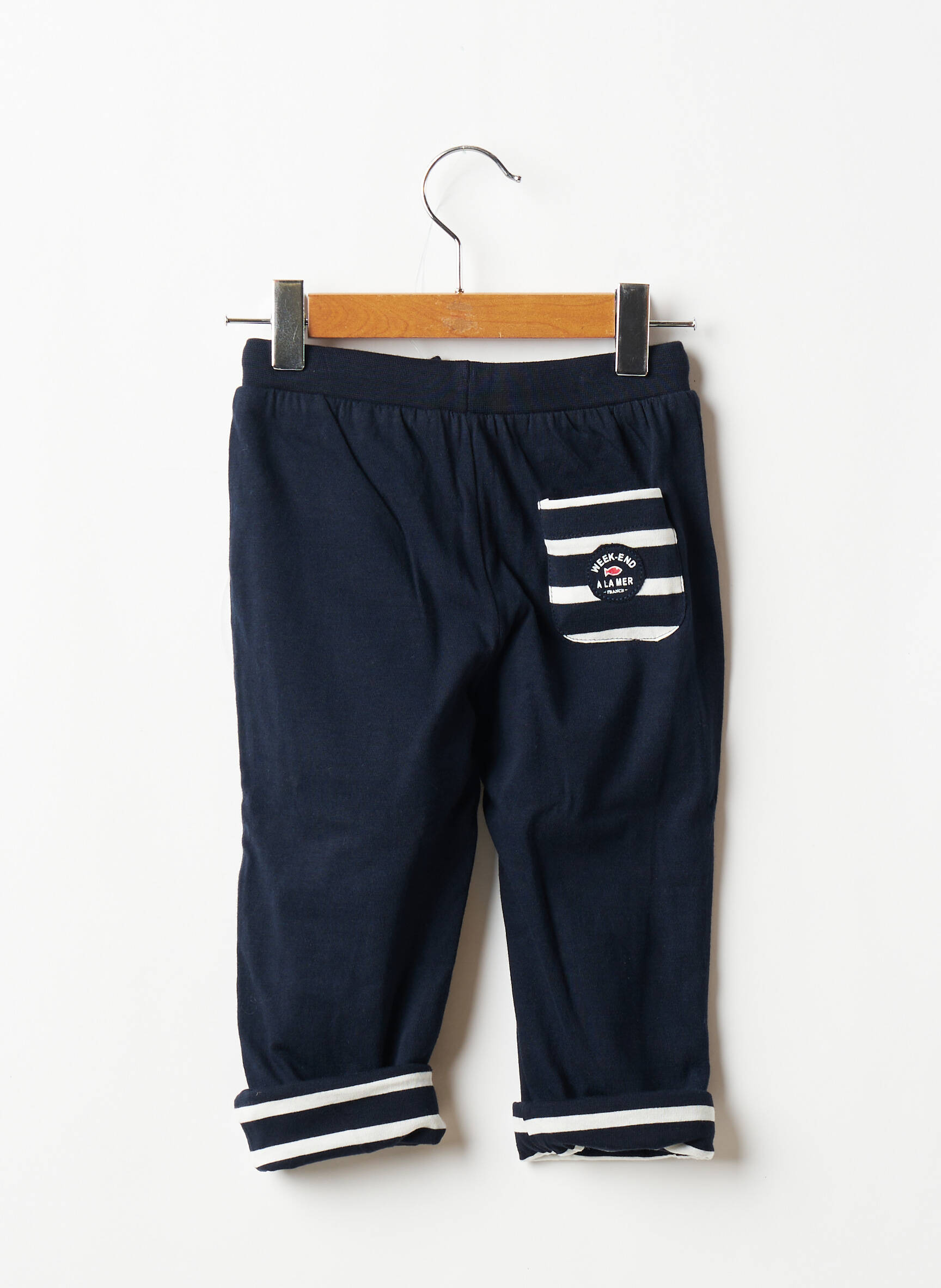 Week End A La Mer Pantalons Droits Fille couleur bleu