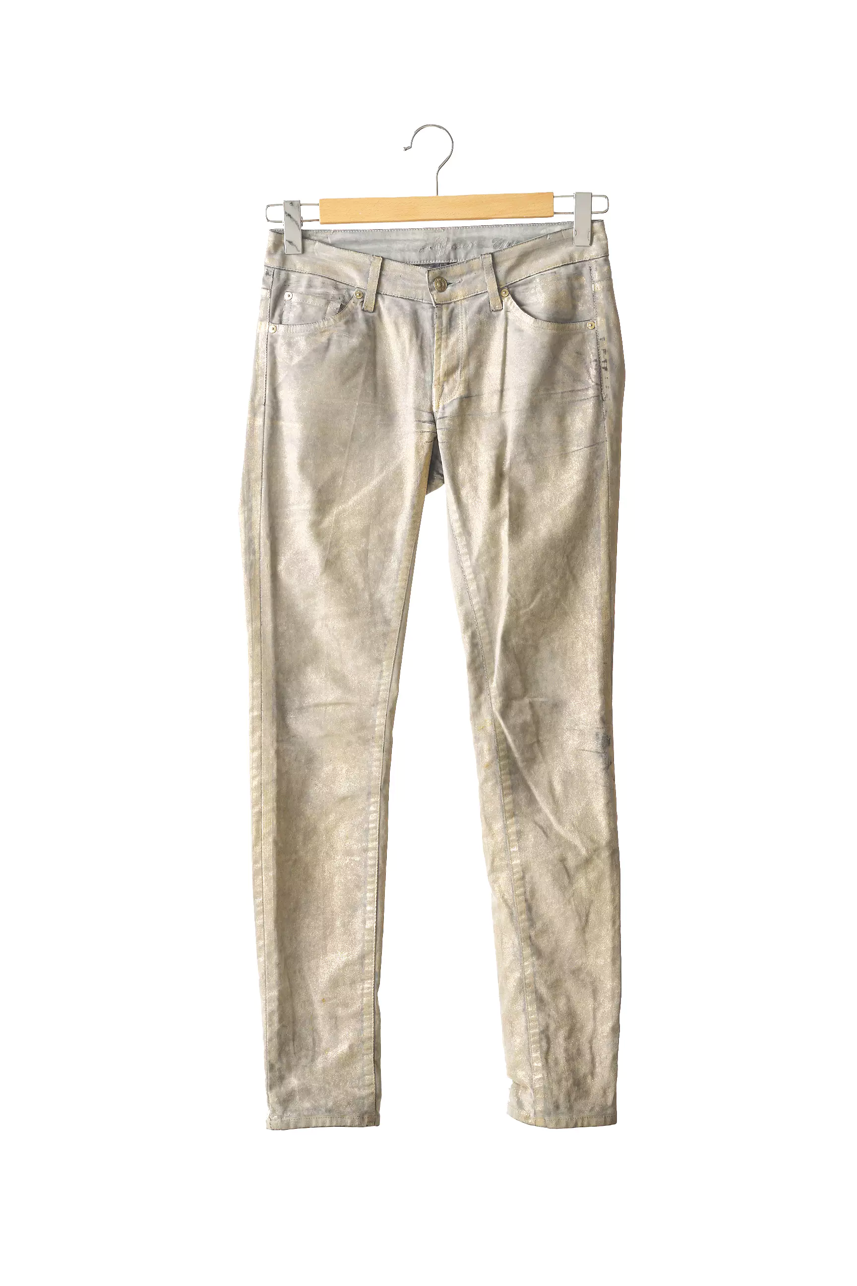 7 For All Mankind Pantalons Slim Femme couleur gris