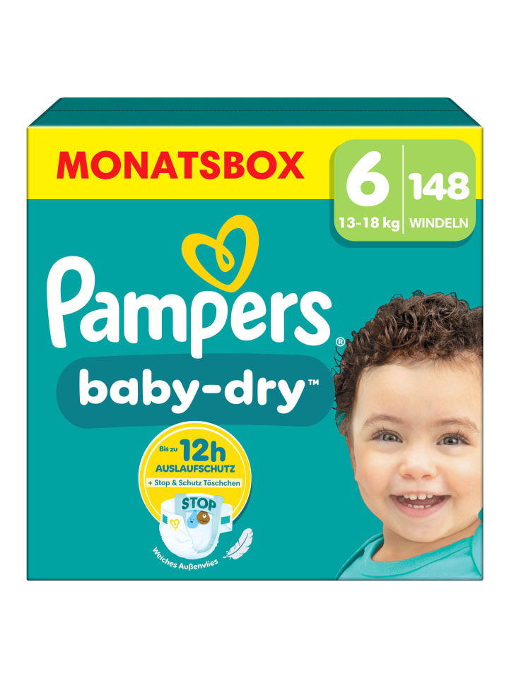 Pampers Pampers Baby-Dry Größe 6, 148 Windeln, 13kg-18kg günstig kaufen 6