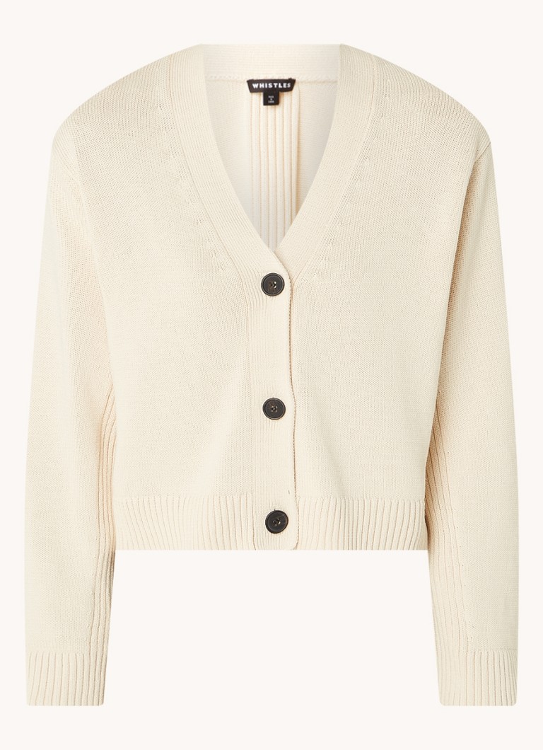 Cardigan Whistles Nina din tricot fin cu imprimeu elastic