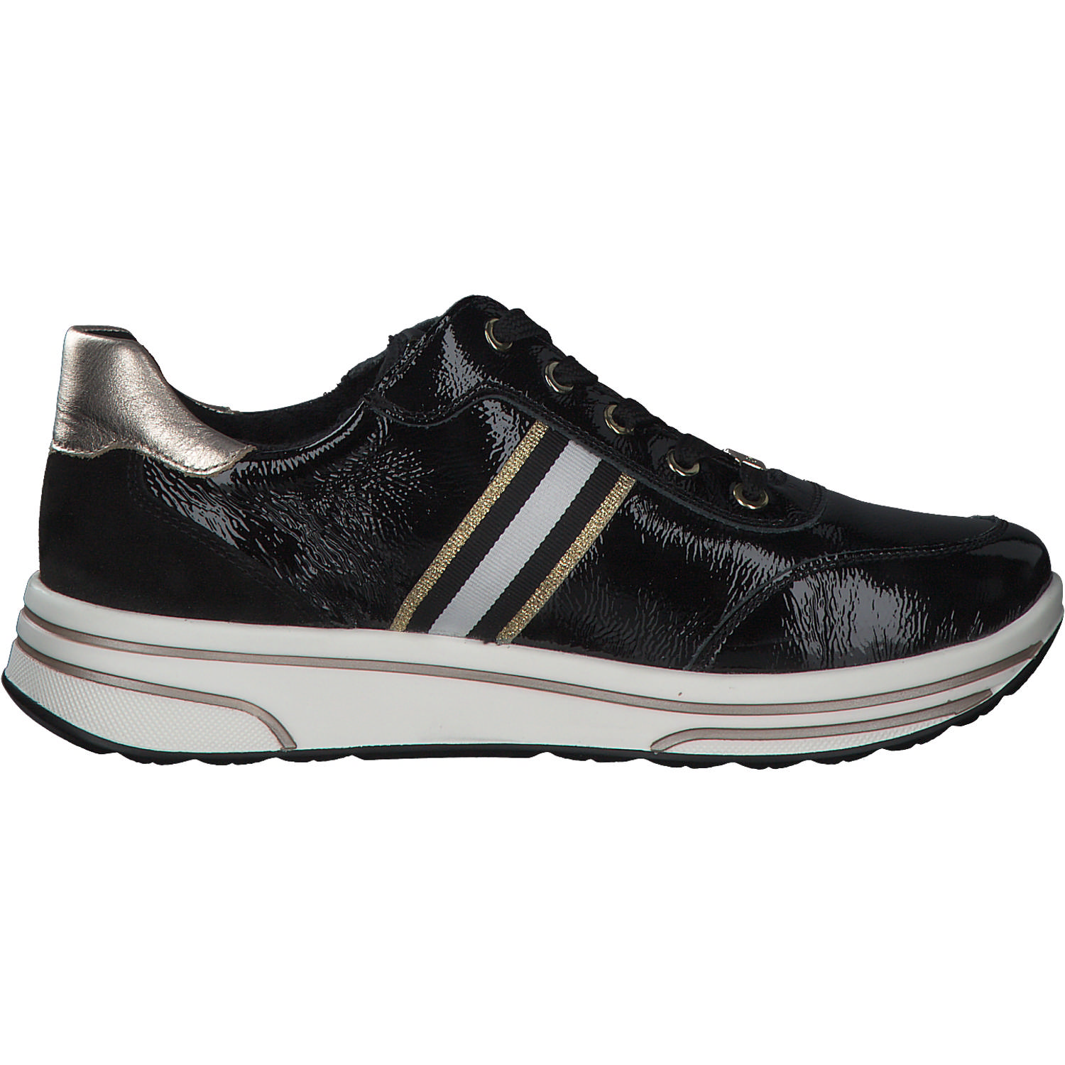Ara Sapporo 2.0 32442, Sneakers Low, Damen, SCHWARZ PLATIN