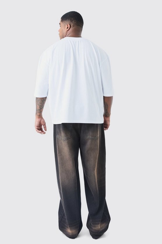 Plus kastiges Oversize T-Shirt mit Bronx-Print