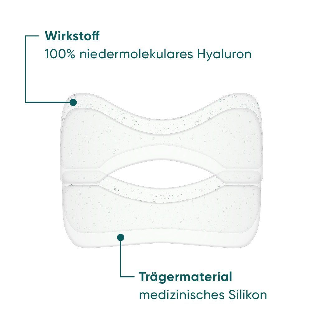 APRICOT Beauty Gesichtsmaske APRICOT® Nasolabial Pads aus Silikon Hyaluron gegen Mimikfalten
