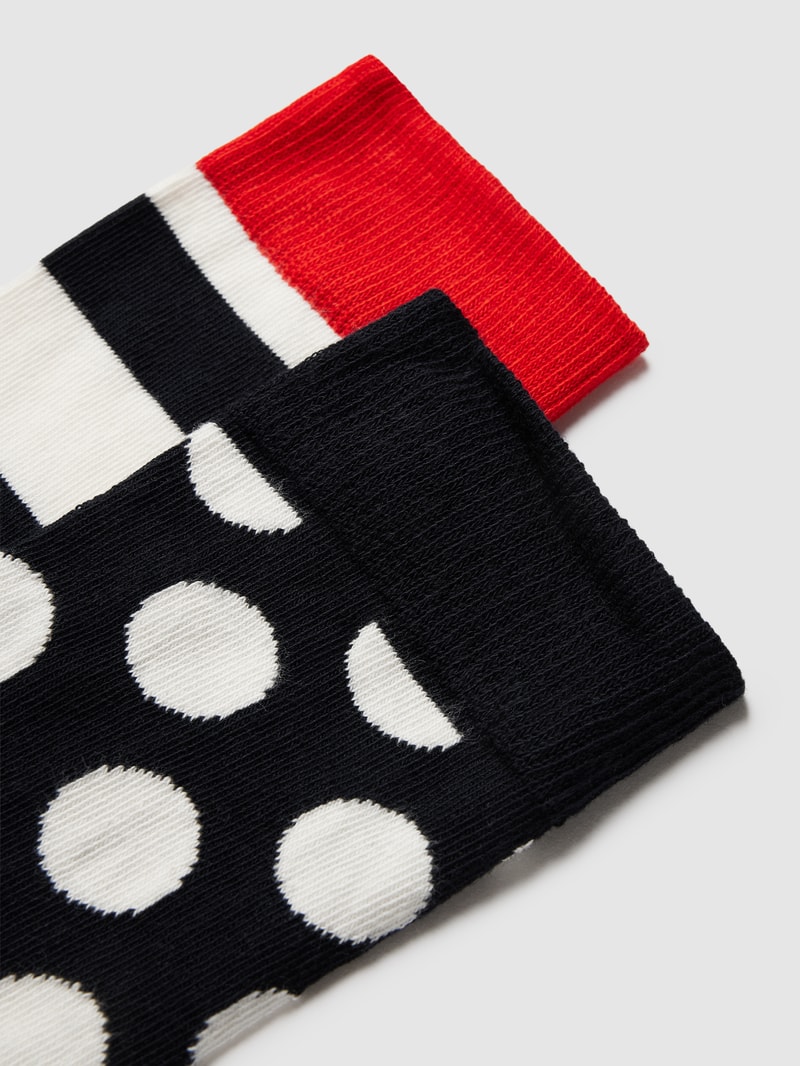 Socken mit Allover-Muster im 2er-Pack Modell 'Big Dot' in marineblau