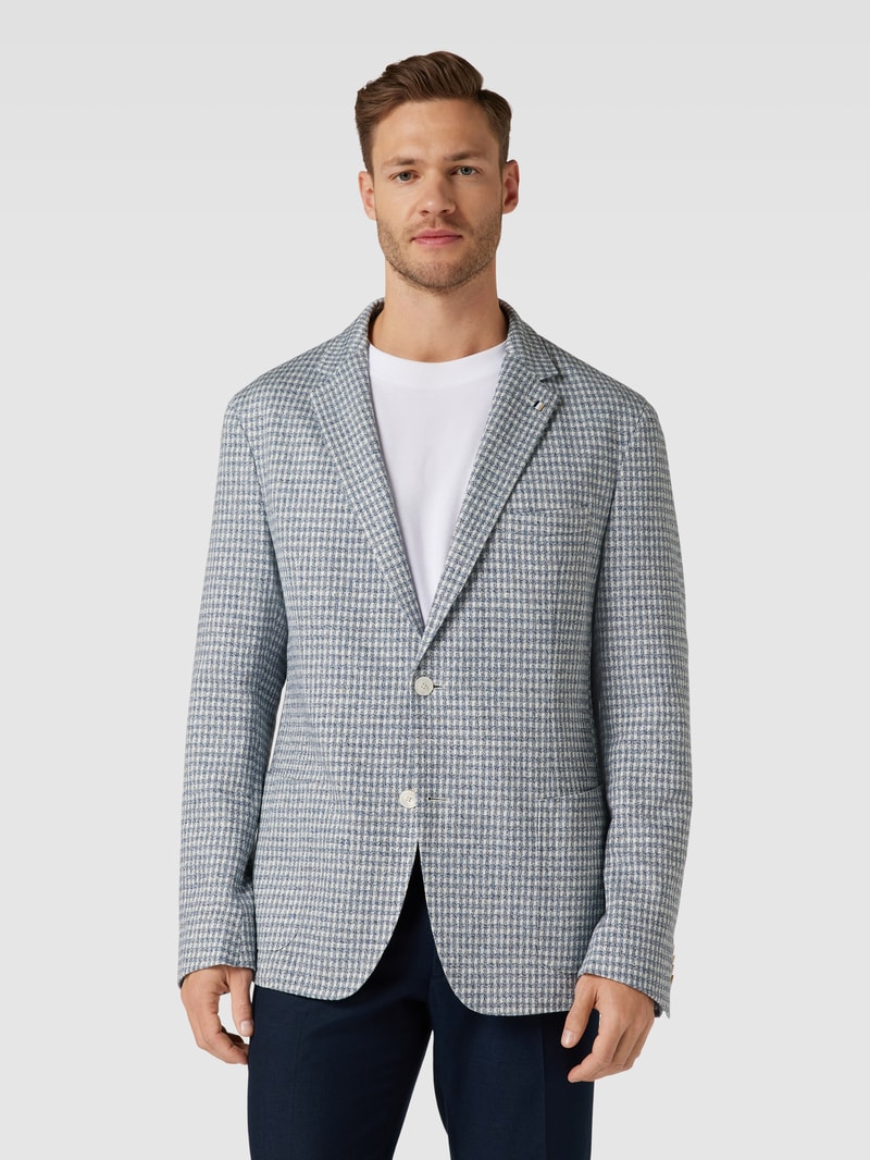 Sakko mit Hahnentrittmuster Modell 'Hanry' in blau
