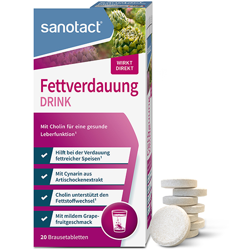 SANOTACT Fettverdauung Drink Brausetabletten  20 St  Brausetabletten