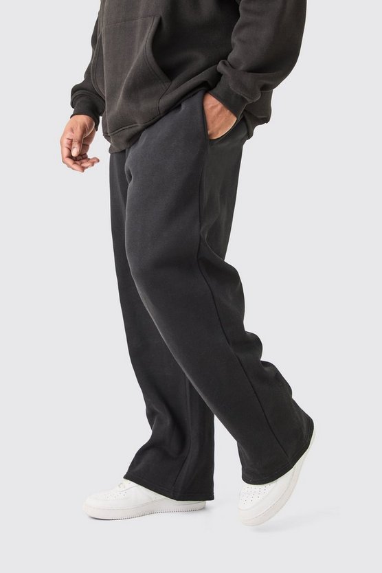 Plus lockere Basic Jogginghose in Schwarz