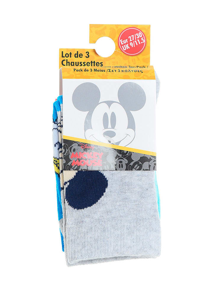 Disney Mickey Mouse 3er-Set: Socken 